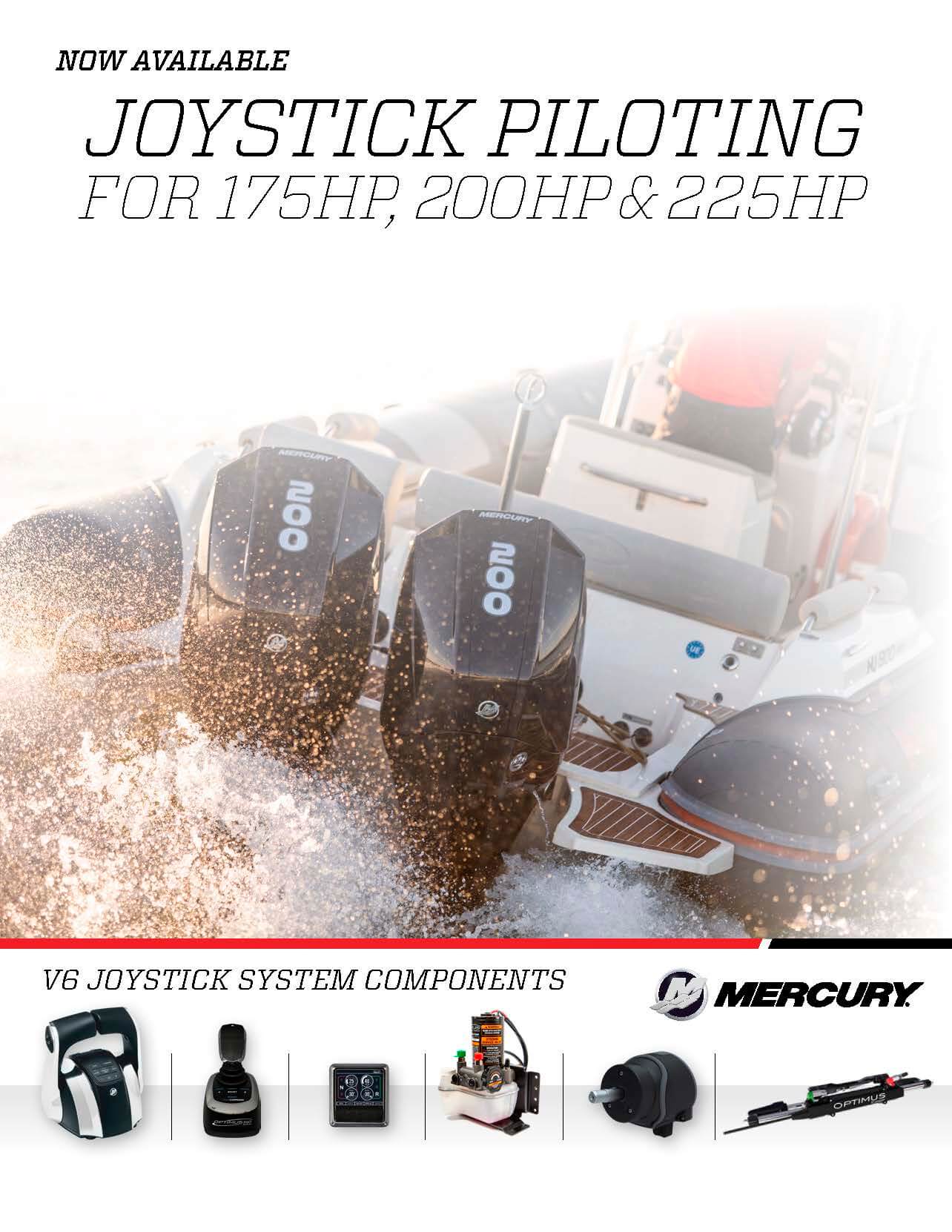 Mercury Marine Introduces Joystick Control for V6 Outboards Flotilia