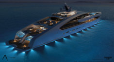 Studio A Group presented the concept of a new superyacht Project Comète